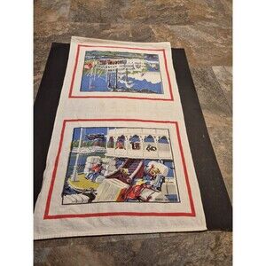 Vintage Tea Kitchen Hand Towel Steamboat Natchez Robert Hughes